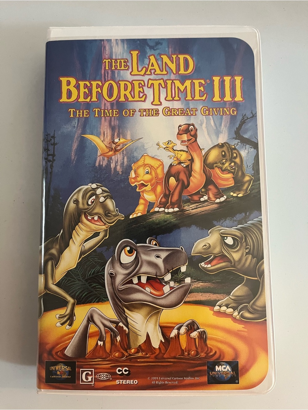 Vintage 1995 The Land Before Time 3 Clamshell VHS Tape Complete Poster VG